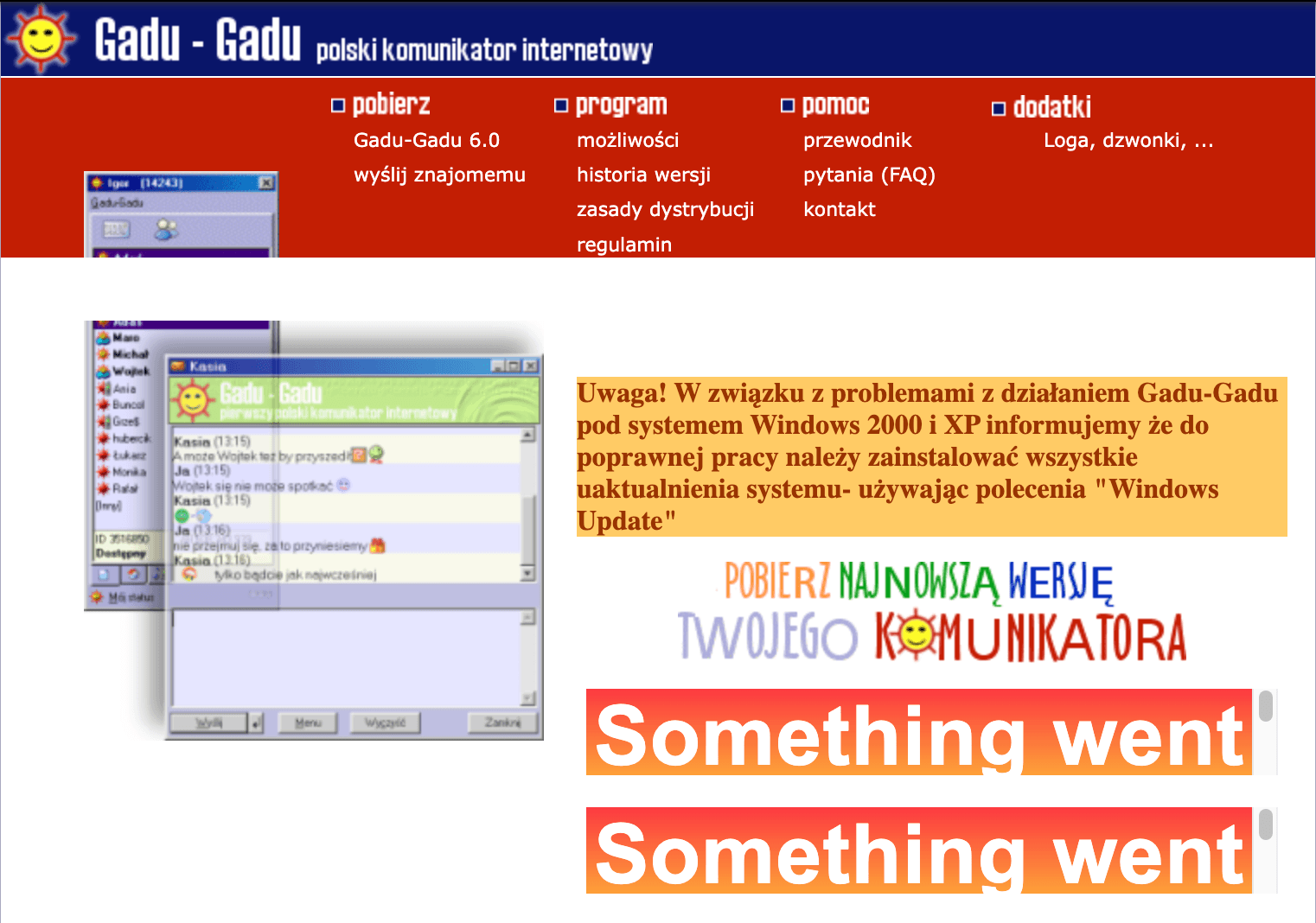 Zrzut ekranu: Gadu-Gadu (2004)