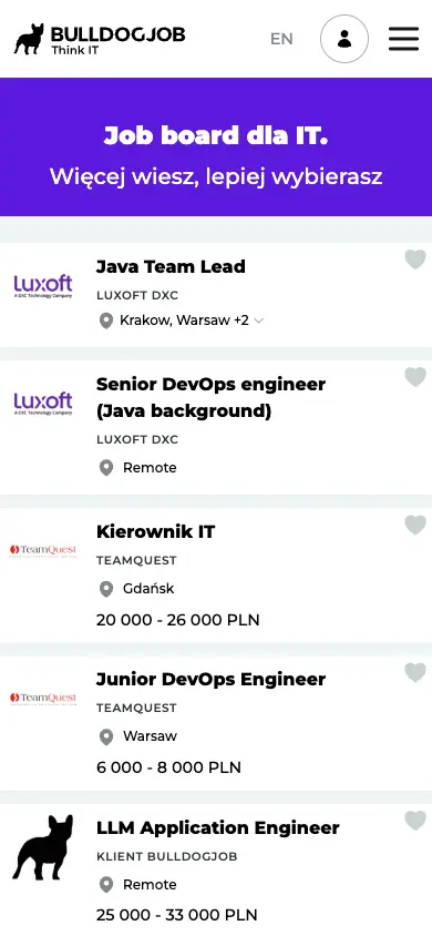 bulldogjob.pl na telefonie