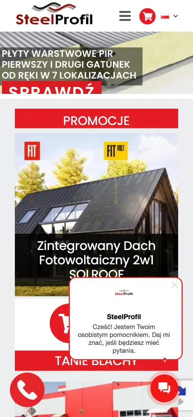 steelprofil.eu na telefonie