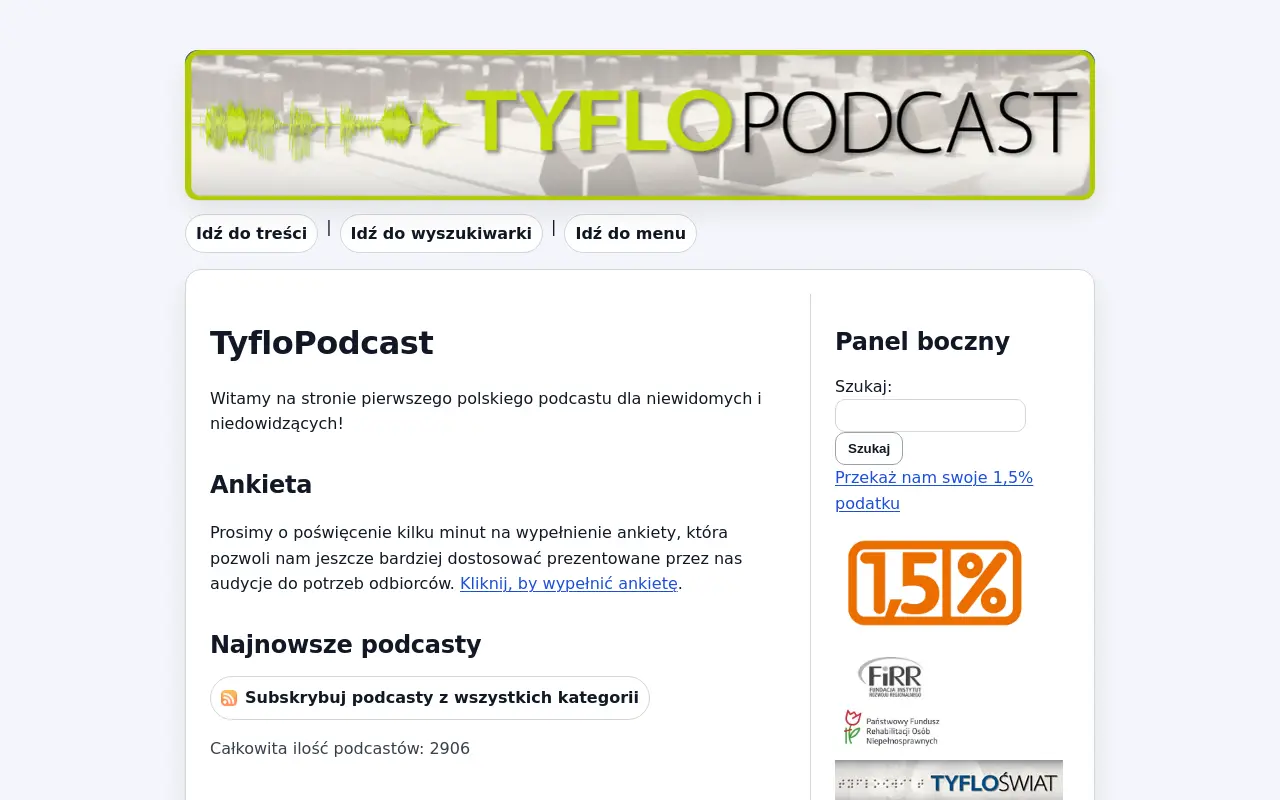 Strona główna tyflopodcast.net