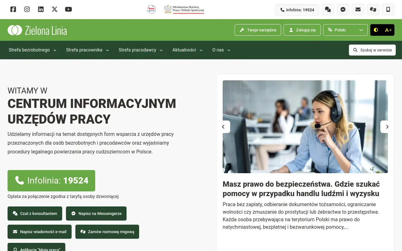 Strona główna zielonalinia.gov.pl