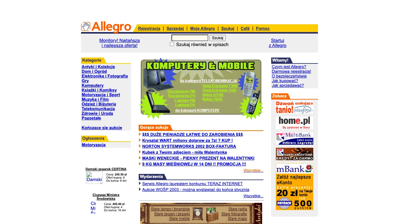 Zrzut ekranu: Allegro (2003)